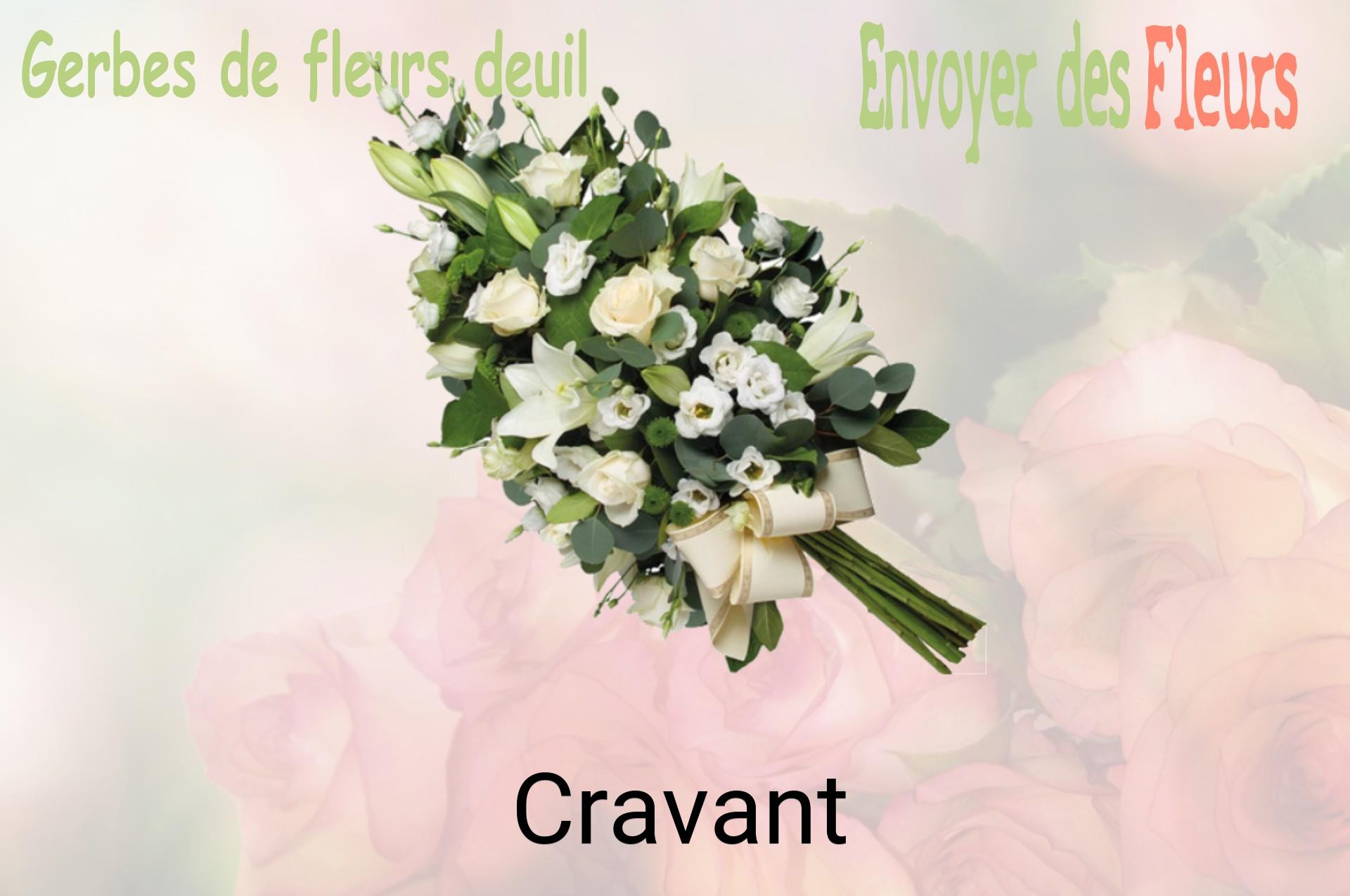 Gerbe de fleurs de deuil livrée à Cravant